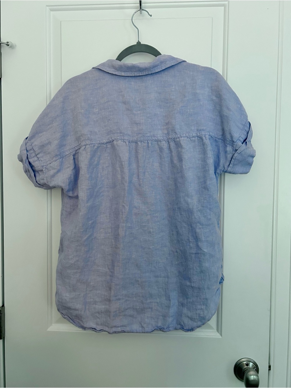 J.Crew Baird McNutt Irish Linen Capitaine Shirt in French Blue - Picture 4 of 4